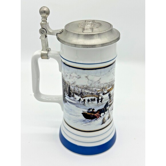 Coors Lidded Beer Stein Mug 1991-1992 Winterfest Limited Edition No 0667 READ - Picture 6 of 9